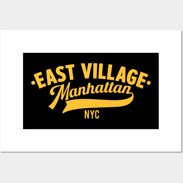 East Village Manhattan - NYC Minimal Logo Wall Art by Boogosh